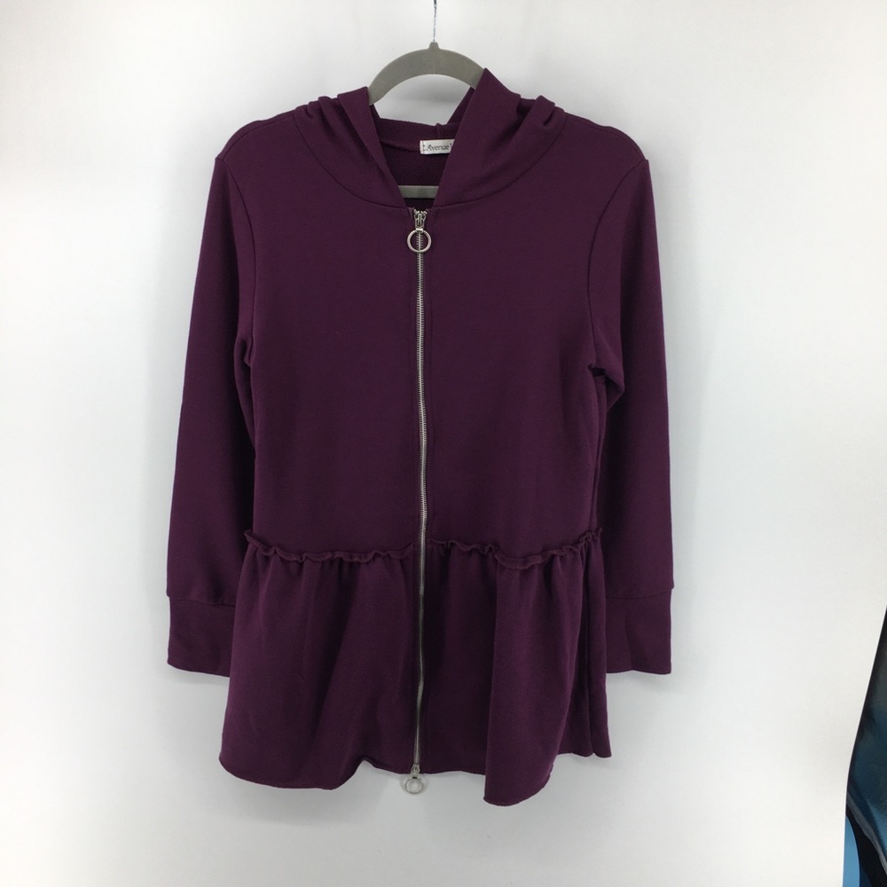 Z Avenue USA Plum Zip Up Hoodie NWOT